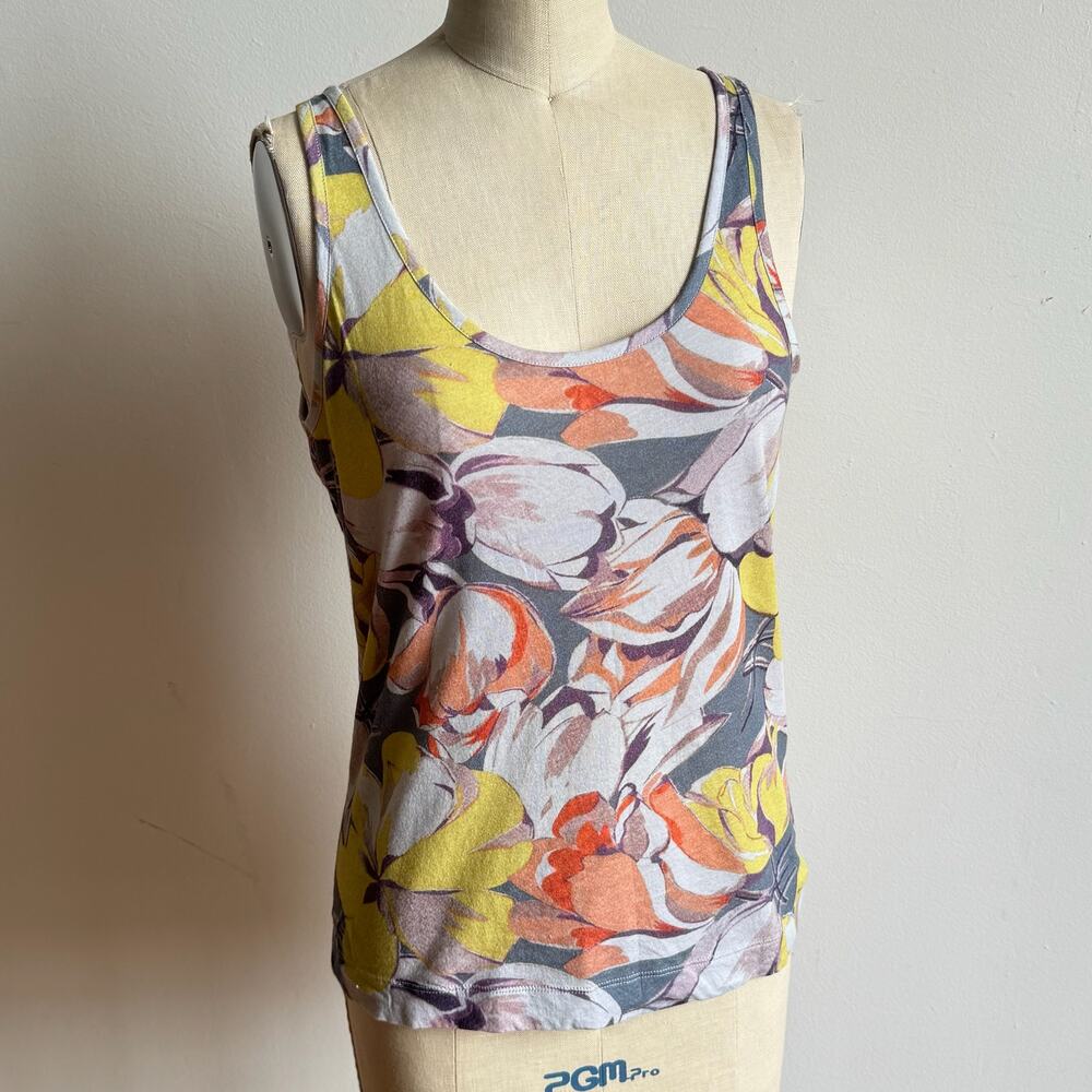 DRIES VAN NOTEN Floral Print Tulip Cotton Tank